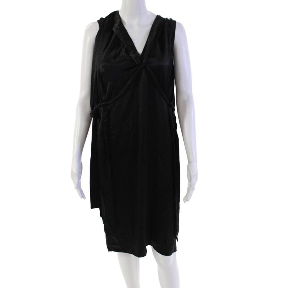 Stella McCartney Womens Sleeveless V-neck Lined Short Dress Black Size M